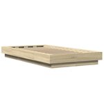 vidaXL Cadre de lit chêne sonoma 90x190 cm bois d'ingénierie