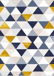 Tapis d'intérieur Triangle 50 x 80 cm - Jaune