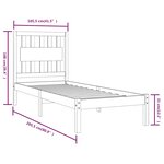vidaXL Cadre de lit Bois de pin massif 100x200 cm