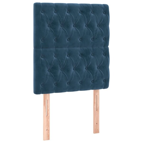 vidaXL Têtes de lit 2 Pièces Bleu foncé 80x7x78/88 cm Velours