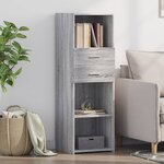 vidaXL Buffet haut sonoma gris 40x42 5x124 cm bois d'ingénierie