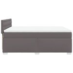 vidaXL Sommier à lattes de lit avec matelas Gris 160x200 cm Similicuir