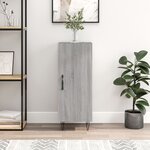 vidaXL Buffet Sonoma gris 34 5x34x90 cm Bois d'ingénierie