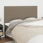 vidaXL Têtes de lit 4 Pièces Taupe 90x5x78/88 cm Tissu