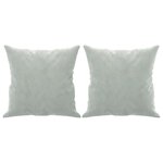 vidaXL Canapé 3 places avec oreillers gris clair 180 cm velours