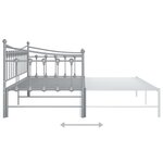 vidaXL Cadre de canapé-lit extensible Gris Métal 90x200 cm
