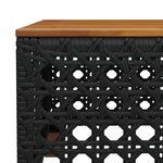 vidaXL Salon de jardin 6 Pièces avec coussins noir résine tressée