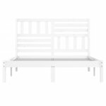 vidaXL Cadre de lit Blanc Bois de pin massif 120x200 cm