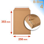 Lot de 1000 enveloppes carton b-box 4 marron format 250x353 mm
