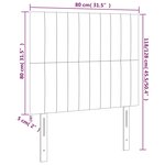 vidaXL Têtes de lit 2 Pièces Vert foncé 80x5x78/88 cm Velours