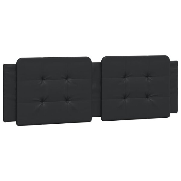 vidaXL Coussin de tête de lit noir 160 cm similicuir