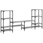vidaXL Meuble TV sonoma gris 206 5x28 5x95 cm bois d'ingénierie