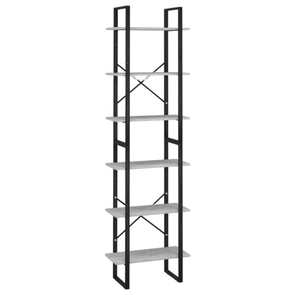 vidaXL Étagère de rangement Gris béton 60x30x210 cm Bois d'ingénierie