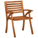 vidaXL Chaises de jardin avec coussins lot de 4 Bois d'acacia massif