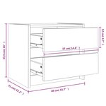 vidaXL Tables de chevet 2 Pièces blanc 40x31x35 5 cm bois de pin massif