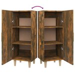 vidaXL Buffet Chêne fumé 34 5x34x90 cm Bois d'ingénierie