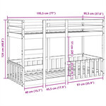 vidaXL Lit superposé 90x190 cm Bois de pin massif