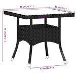 vidaXL Ensemble à Manger jardin 5 Pièces résine tressée verre trempé Gris
