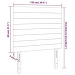 vidaXL Tête de lit à LED Bleu foncé 100x5x118/128 cm Velours