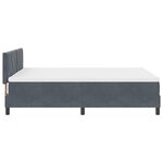 Lit box spring vidaXL avec matelas et LED Gris foncé 140x200 cm Velours