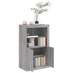 vidaXL Armoire latérale et lumières LED sonoma gris bois d'ingénierie