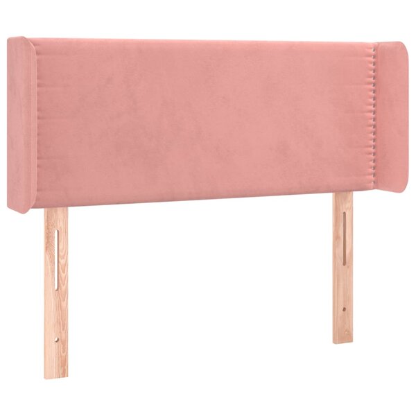vidaXL Tête de lit avec oreilles Rose 83x16x78/88 cm Velours