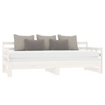 vidaXL Lit coulissant blanc bois de pin massif 2x(90x200) cm