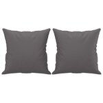 vidaXL Canapé 2 places avec oreillers gris 120 cm similicuir