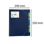 Trieur Polypropylène 3 Rabats Forever 8 Compartiments - Bleu - X 5 - Exacompta