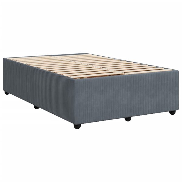 vidaXL Cadre de lit Gris foncé 120x200 cm Velours