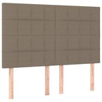 vidaXL Têtes de lit 4 Pièces Taupe 72x5x78/88 cm Tissu