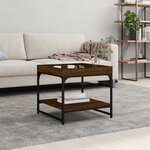 vidaXL Table basse chêne marron 49 5x49 5x45 cm bois d'ingénierie