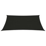 vidaXL Voile d'ombrage 160 g/m² Noir 2x2 5 m PEHD