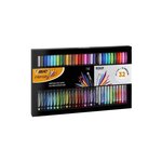 BIC Intensity Set de Feutres d'Ecriture a Pointe Fine et Moyenne - Couleurs Assorties, Coffret Cadeau