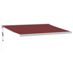 vidaXL Auvent rétractable automatique bordeaux 400x300 cm
