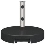 vidaXL Base de parasol avec roulettes avec poignée Granit Noir 29 kg Ronde