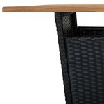vidaXL Ensemble de bar de jardin 9 Pièces et coussins Résine tressée Noir