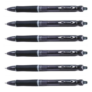 Stylo Bille ACROBALL Begreen pointe fine Noir x 6 PILOT