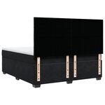 vidaXL Sommier à lattes de lit avec matelas Noir 180x200 cm Velours
