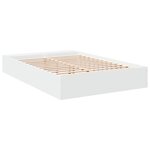 vidaXL Cadre de lit blanc 150x200 cm bois d'ingénierie