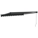 vidaXL Auvent rétractable anthracite 3x2 5 m tissu et aluminium