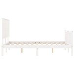 vidaXL Cadre de lit avec tête de lit blanc 140x200 cm bois massif