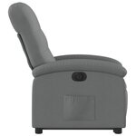 vidaXL Fauteuil inclinable électrique gris foncé tissu
