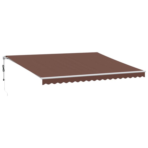 vidaXL Auvent rétractable automatique marron 450x350 cm