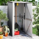 vidaXL Abri de jardin Gris 118 5x97x209 5 cm Acier galvanisé