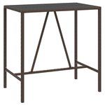 vidaXL Ensemble de bar de jardin avec coussins 7 Pièces marron poly rotin