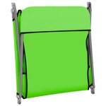 vidaXL Chaises longues pliables 2 Pièces Acier et tissu Vert