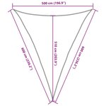 vidaXL Voile d'ombrage 160 g/m² Crème 5x6x6 m PEHD