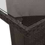 vidaXL Ensemble de bistro de jardin 7 Pièces coussins noir poly rotin