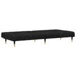 vidaXL Ensemble de canapés 2 Pièces noir velours
